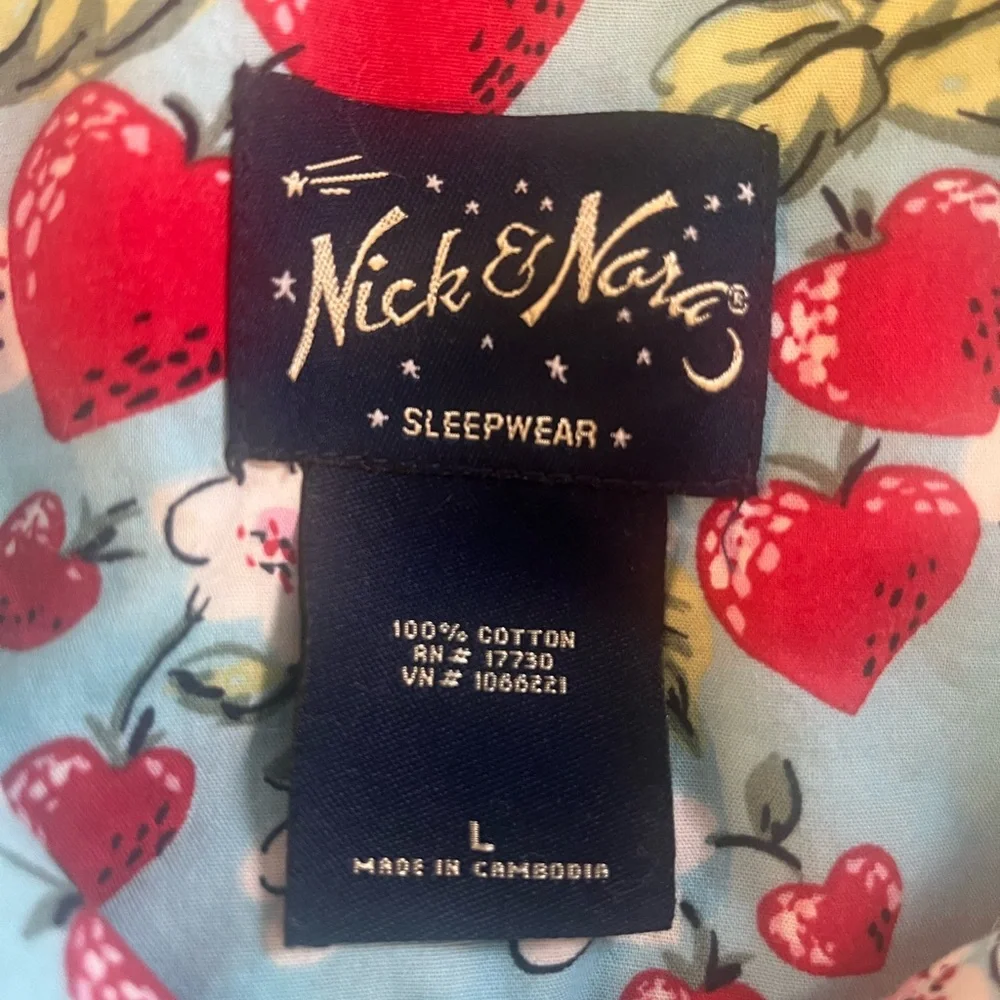 Nick & Nora Strawberry Print Pajama Set - Picture 10 of 10